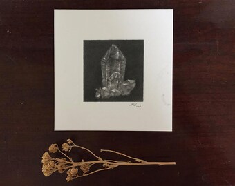 Charcoal and Graphite Crystal Study