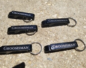 Personalized Engraved Bottle Opener Keyring, Wedding Gift, Wedding Favors, Bottle Opener Keychain, Metal Bottle Opener Keyring, Cute keyring