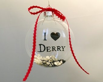 Stephen King IT Derry Glass Ornament