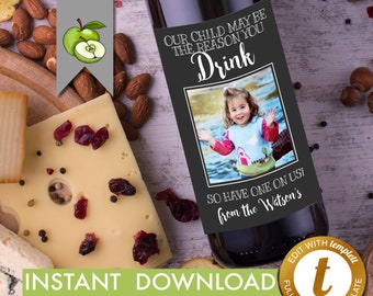 EDITABLE wine bottle label, teacher label, may be the reason we drink, Wine Label, Christmas, INSTANT DOWNLOAD, end of term, funny label