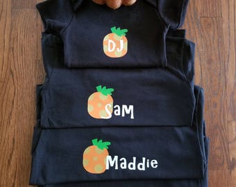 Personalized Pumpkin t-shirt for kids