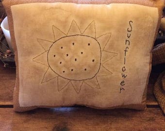 Sunflower Stitchery Pillow E-Pattern