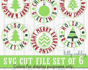 Christmas SVG Files Set of 6 cut files includes svg/png/jpg formats! Commercial use approved! Holiday svg Christmas tree svg ornament svg