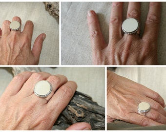 Signet Ring, Sterling Silver Ring ,Silver Ring, Silver Jewelry,Handmade Ring, Statement Ring