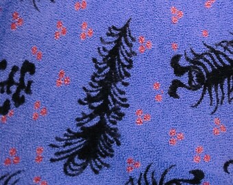 Vintage Unique Indigo Floral Pattern Tube Top Jumpsuit