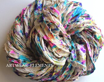 Sari Silk, Artists Pallet 2, Per Yard, Fair Trade, Silk Canvas Series, Textile, Yarn, Ribbon, Silk Ribbon, ArtWear Elements 142b