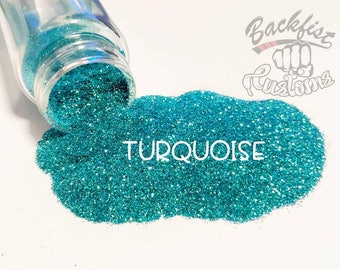 TURQUOISE || Opaque Fine Glitter, Solvent Resistant