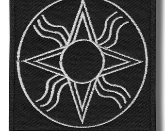 God Annunaki - embroidered patch, 8x8 cm