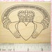 Large Irish Claddagh Rubber Stamp Wedding Engagement Anniversary Valentine #336