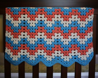 Easy CROCHET PATTERN Baby Easy Blanket Afghan Newborn Car Seat Stroller Beginner Build A Granny Chevron