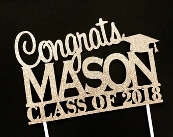 Graduation Cake Topper, Custom Graduation Cake Topper, Personalized Graduation Cake Topper, Graduation Party Decorations, 2018 Graduation