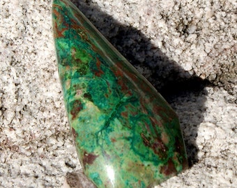 Parrot Wing Chrysocolla Cabochon/Parrot Wing/Chrysocolla/Cabochons/Natural Gemstone/Wire Wrapping/Wire Weaving/Rare/Green/Handmade/Hand Made