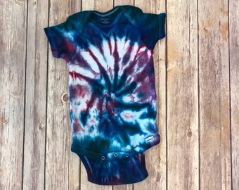 24 month tie dye onesie, tie dye bodysuit, babyshower gift, 2nd birthday gift, boho baby, peace and love