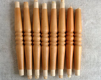 Spindle Vintage wooden dowels Back chair parts Spindles chair repair Assemblage supplies Primitive decor Reuse room furniture Found object
