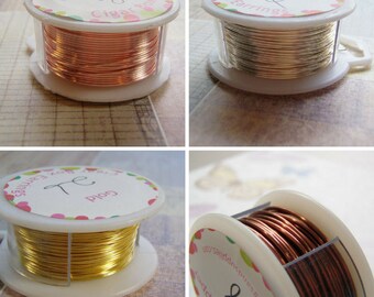 Soft Wire Silver Gold Rose Gold Antique Copper 18 To 28 Gauge on a Spool