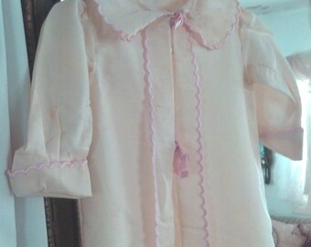 SALE Vintage Pink Trim 1900s Cotton Victorian Christening coat layette Jacket Child or Antique Doll Dress 4 Antique Simon Halbig Bebe Doll