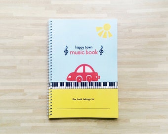 Happy Town Music Book - Music Book / Piano Book / Piano Sheet / Music Sheet for Kids