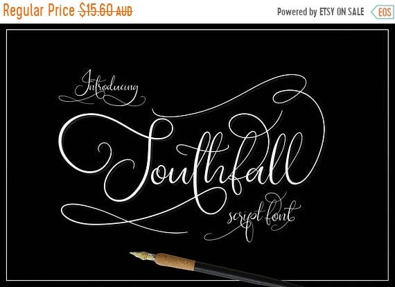 70% OFF Sale Calligraphy Font, Modern Calligraphy, Digital Fonts, Wedding Font, Invitation Font, Script Font, Digital Download, Southfall