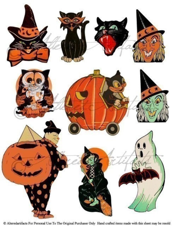 printable retro halloween clip art printable vintage halloween