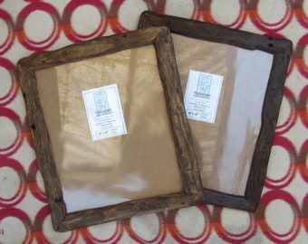 Rustic/driftwood style frames in locally sourced,recycled hardwood.Medium dark or very dark beeswax finish.To fit 10"x12".FREE p+p in U.K.
