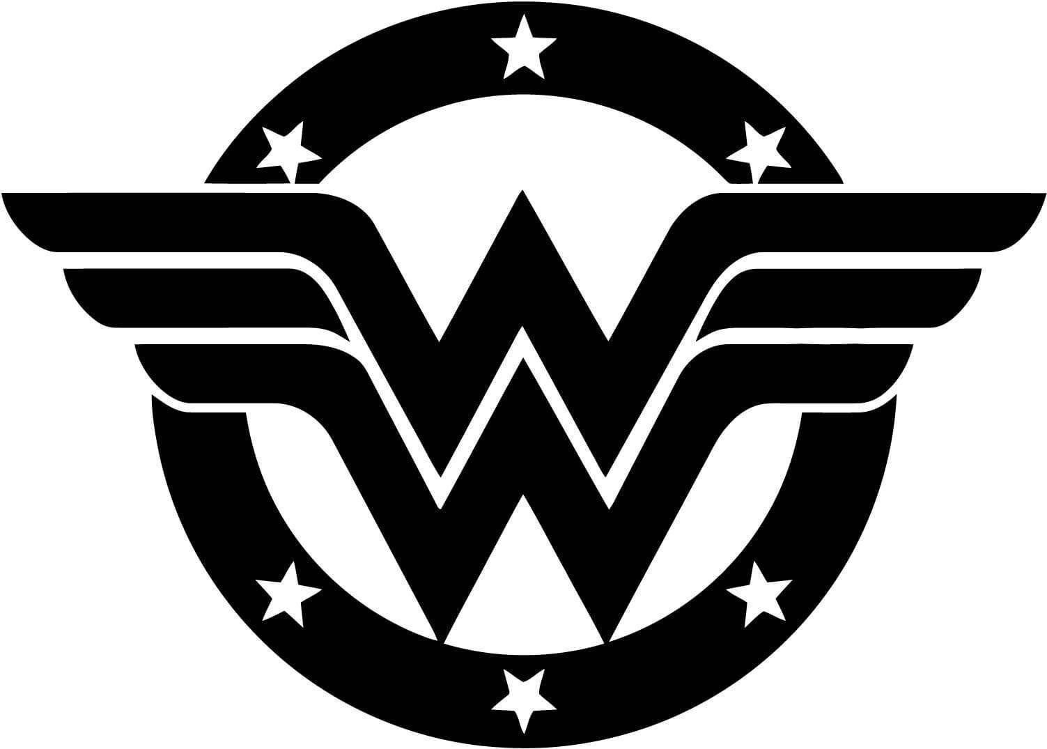 Wonder Woman Logo Template Cut Out Coloring Page Sew Superhero Pinterest Wonder Woman Logo 2186