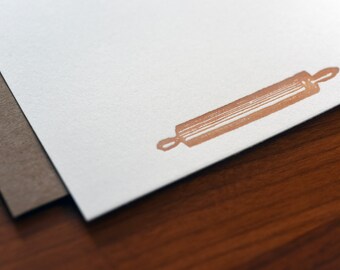 Rolling Pin Letterpress Notecard Set