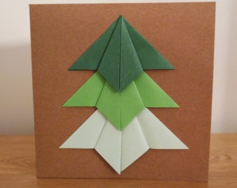 Christmas tree origami card
