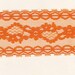 Vintage Wrights Pumpkin Orange Flat Flexi~LaceTrim 1 3/4 " Wide ~ Scalloped Edge Finish ~ Color Fast Lace ~ 2 1/2 Yard Package ~ Never Used