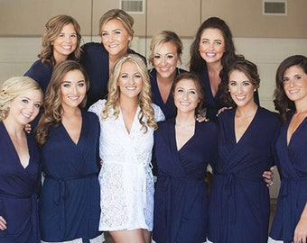 cotton bridesmaid robes for bridal robe set of 6 7 8 5 7 4 9 3 10 11 12 long bride robe for bride bridal party robes wedding robes lace
