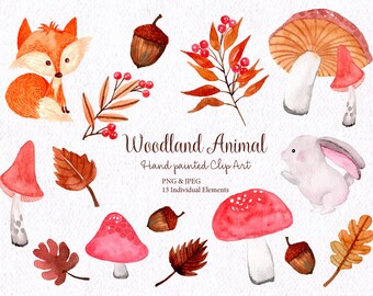 Woodland clip art | Etsy