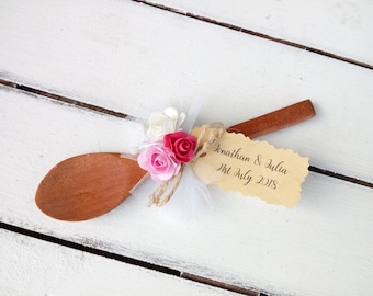 Wedding favor spoon, Custom wooden spoons, Personalized cooking party favors, Wedding favors for guests, Chef shower favors, Rustic, Tag