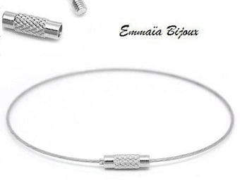 4 bangles 65mm silver plated wire *.