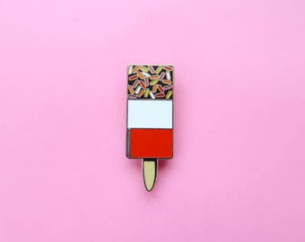 Retro Ice Lolly Hard Enamel pin - Fab Lollies Flair - Nostalgic Ice Cream badge - British Popsicle Pins