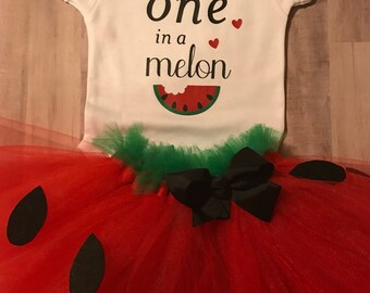Watermelon first birthday outfit