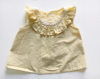 Vintage Striped Ruffle Tank // 2T