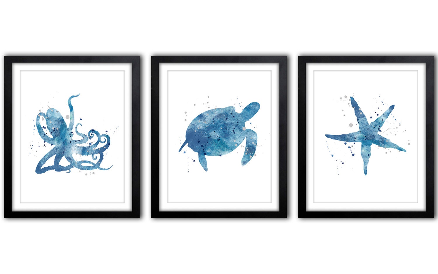 Nautical Decor Watercolor Art Ocean Art Wall Art Sea Life