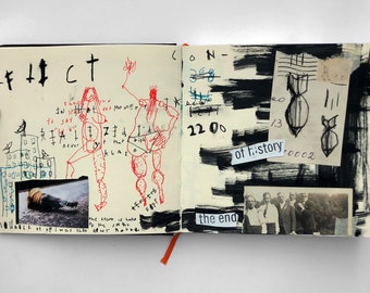 Bombs Away -Original Mixed Media Drawing / Collage