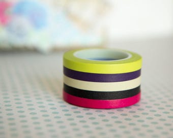 Masking tape "slim" set of 5 different colors 5mm x 10m