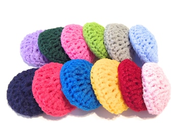 Assorted Crocheted Nylon Netting Dish Scrubbies-Mystery Lot Of Twelve