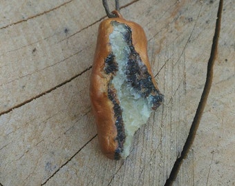 Gold Dipped Raw Septarian Stone