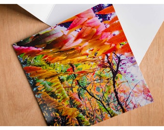 Greeting card - autumn leaves II