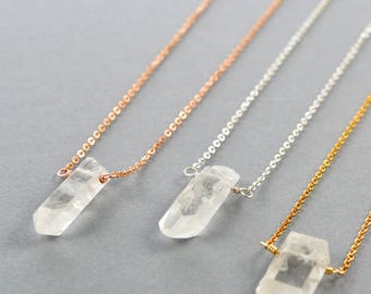 Quartz Crystal Point Necklace, Quartz Crystal Necklace, Clear Quartz Crystal Necklace, Quartz Crystal Pendant, Clear Quartz Pendant, Quartz