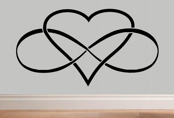 Infinity Heart Infinity symbol wall decal WD Love wall decal