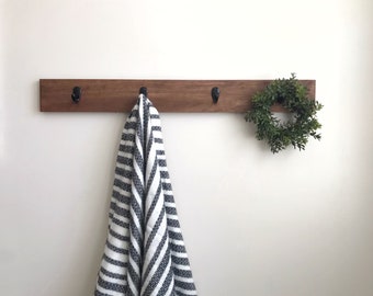 Wood Coat Rack - Simple Coat Rack - Farmhouse Coat Rack - Modern Coat Rack - Towel Rack - Simple Towel Rack - Wood Towel Rack - Wall Mounted