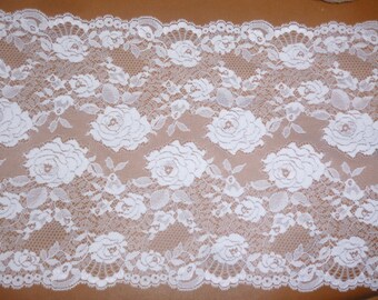 Slightly stretchy white lace