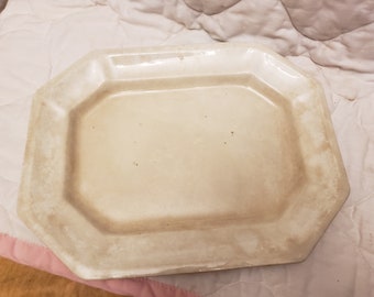 Very old T.J & J Mayer's Ironstone platter 13 x 10"