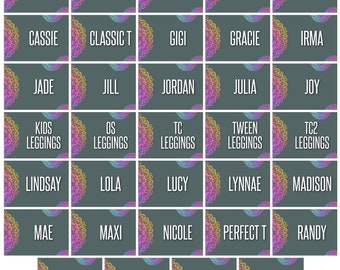 Style Name Tags, Style Name Cards, Lula Clothing Cards, LuLa Name Tags