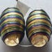 Lampwork Swirl Beads With Gold Leaf (pair)