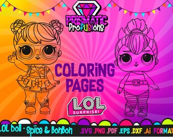 Lol Surprise Doll Coloring Pages Spice And BonBon SVG Birthday Party Clipart Image Lol Surprise Doll Coloring Pages Spice And BonBon SVG Birthday Party Clipart Image