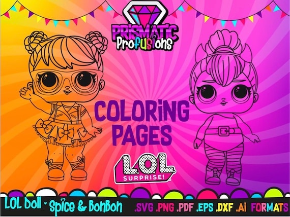 Download lol surprise doll coloring pages Spice and BonBon SVG ...